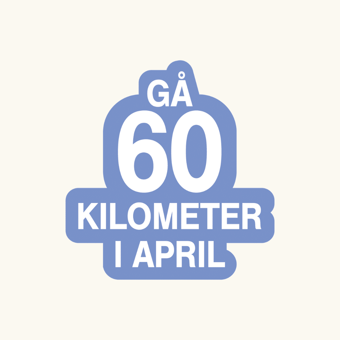 Gå 60 kilometer i april logo