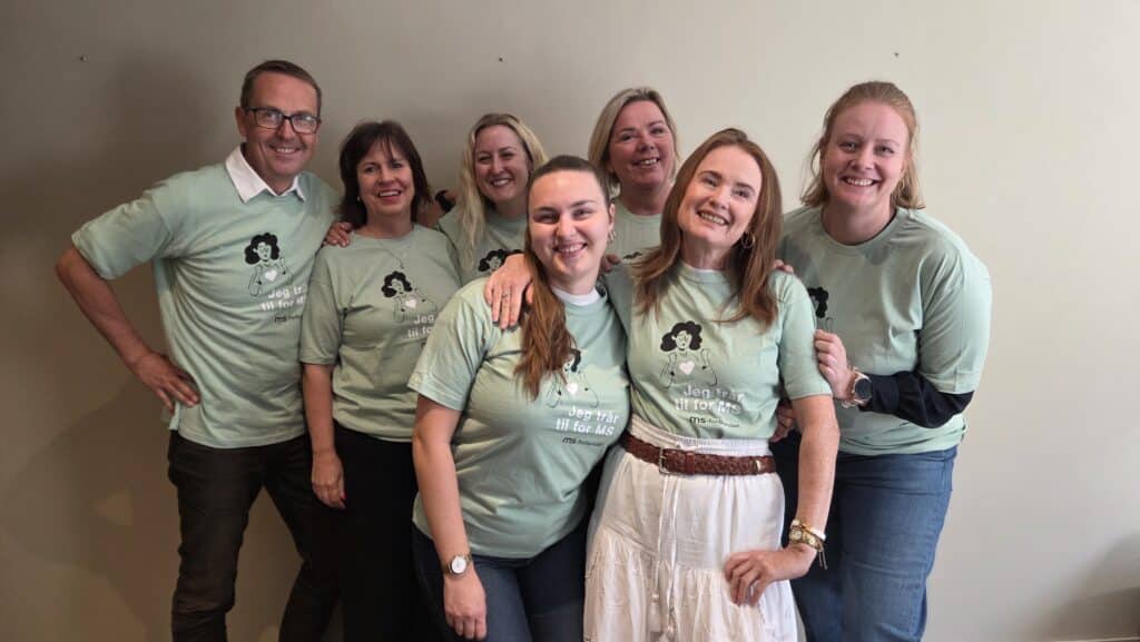 Administrasjonen i MS-forbundet glade og klare for aksjon. For en verden uten MS.