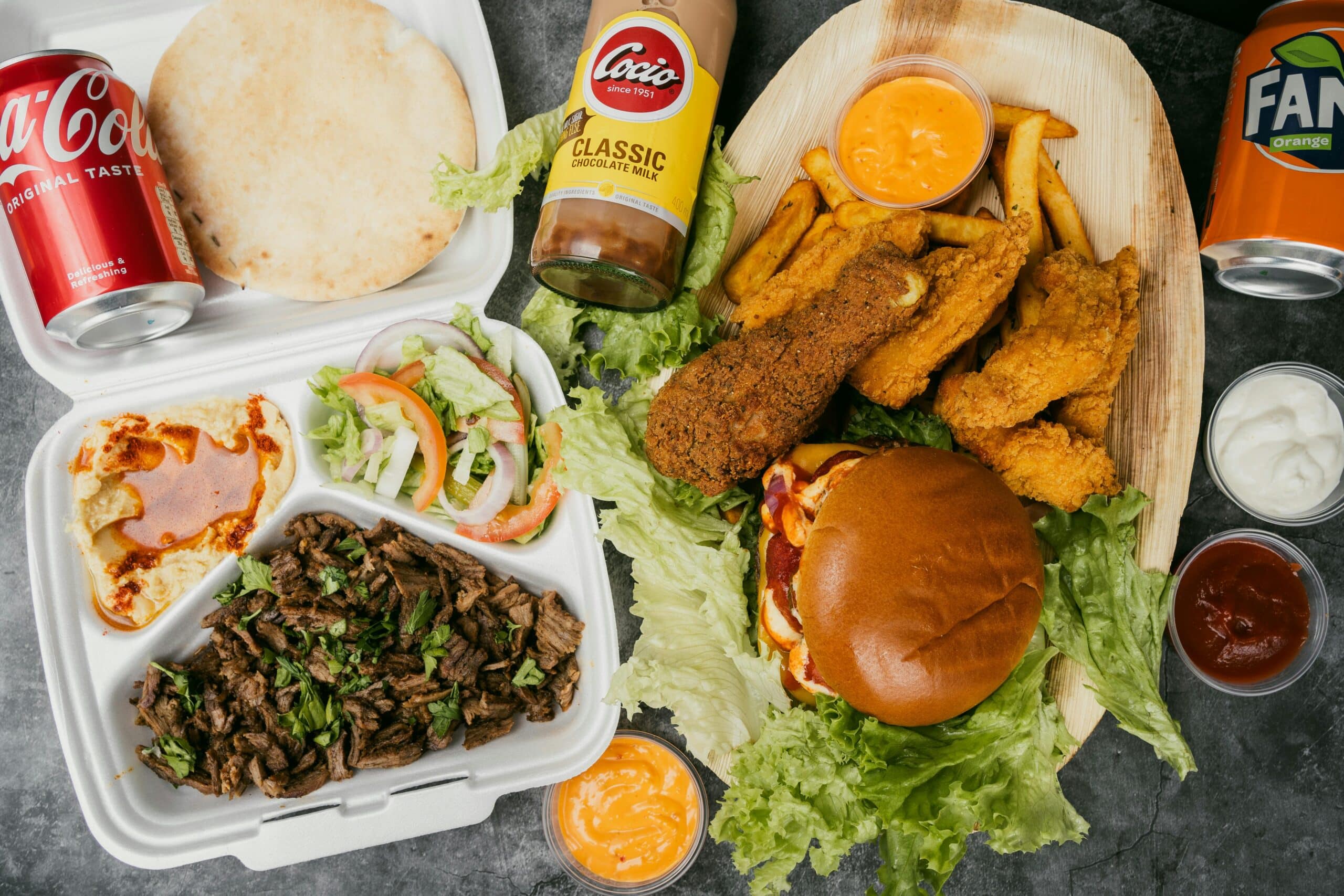 bilde av ultraprosessert mat og drikke