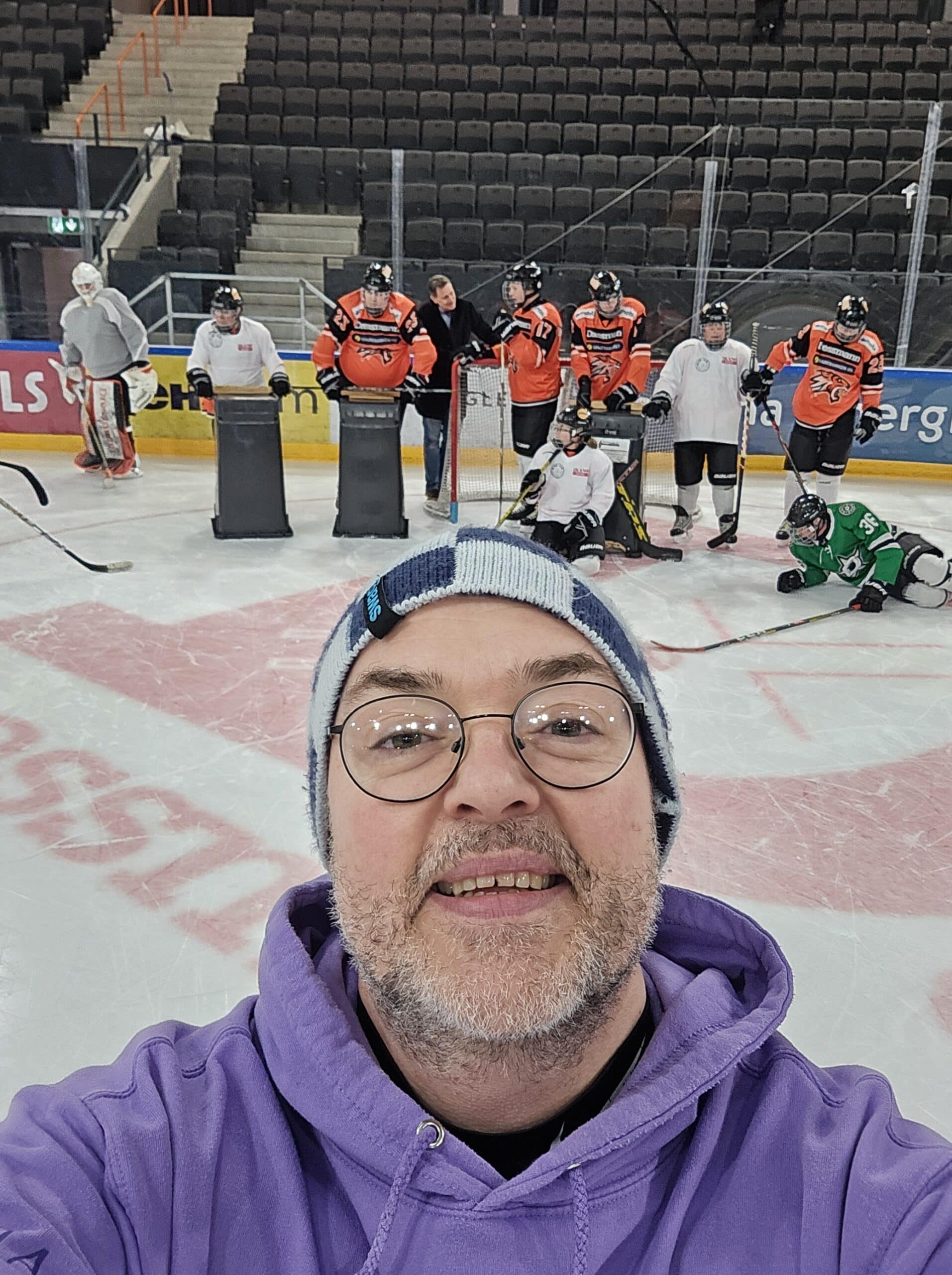 selfie av morten på ishockey