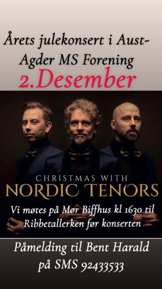 Nordic Tenors – En julekonsert og middag (FULLBOOKET)