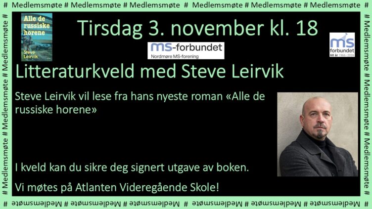 Medlemsmøte 3. november kl. 18