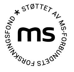 Emblem med teksten støttet av ms-forbundet